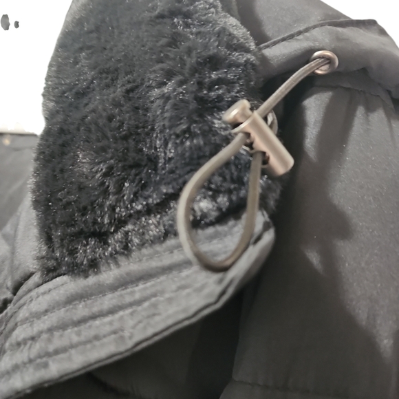 Aeropostale remix med woman or child puffer hood coat fur collar zip snap closur - Picture 10 of 13